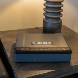 A small box sitting on top of a table.